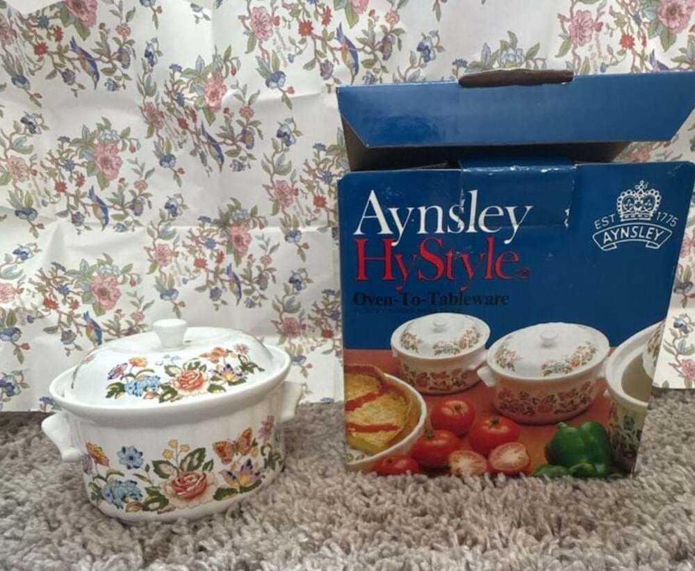 Aynsley HyStyle Cottage Garden Oven-To-Tableware Covered Casserole Dish